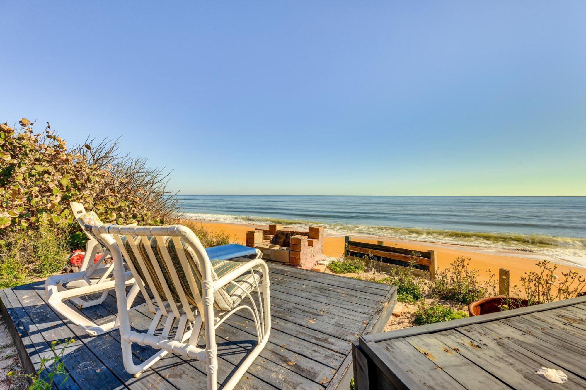 Oceanfront Oasis In Flagler Beach With Deck And Views! Dış mekan fotoğraf