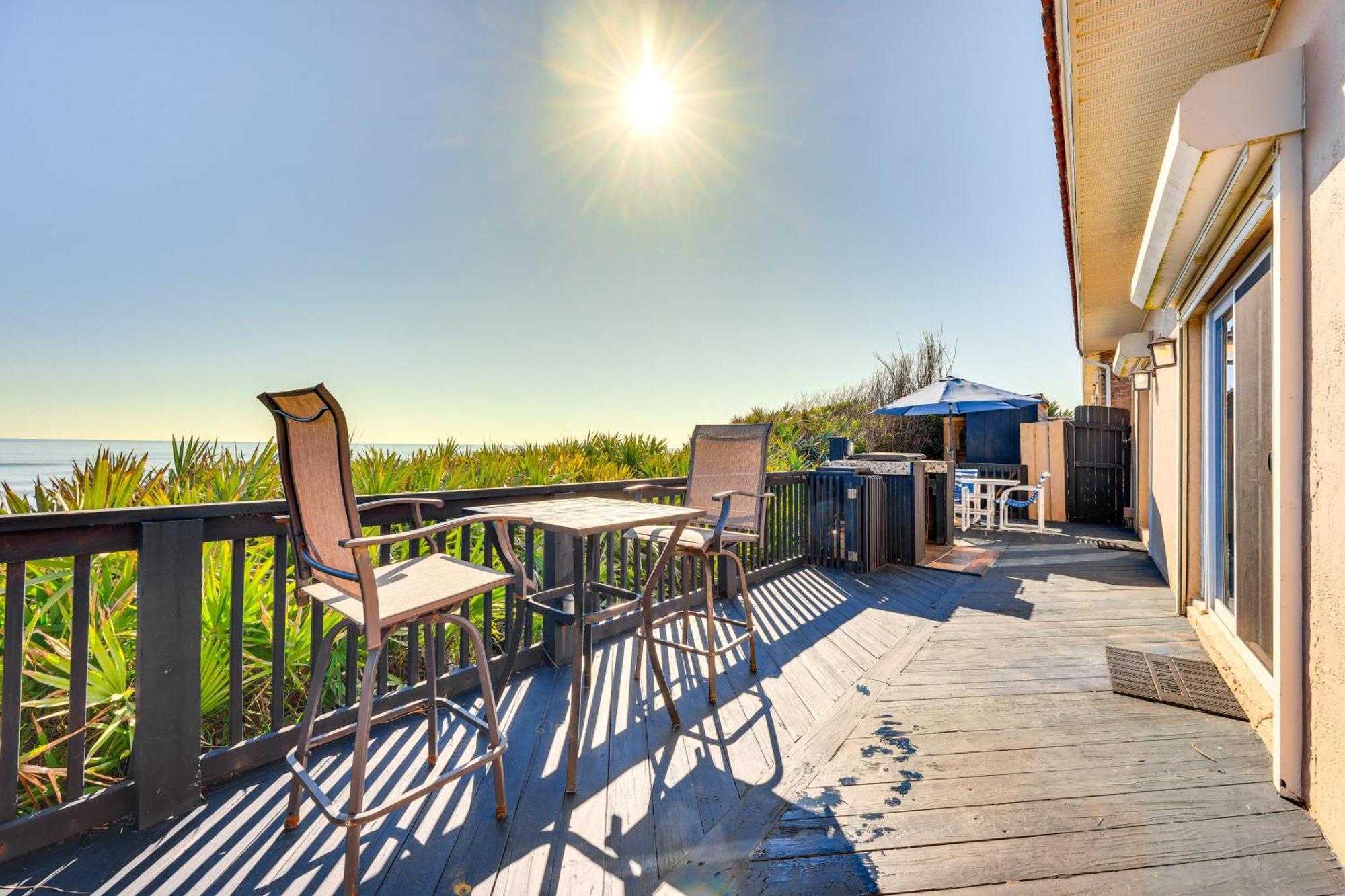 Oceanfront Oasis In Flagler Beach With Deck And Views! Dış mekan fotoğraf